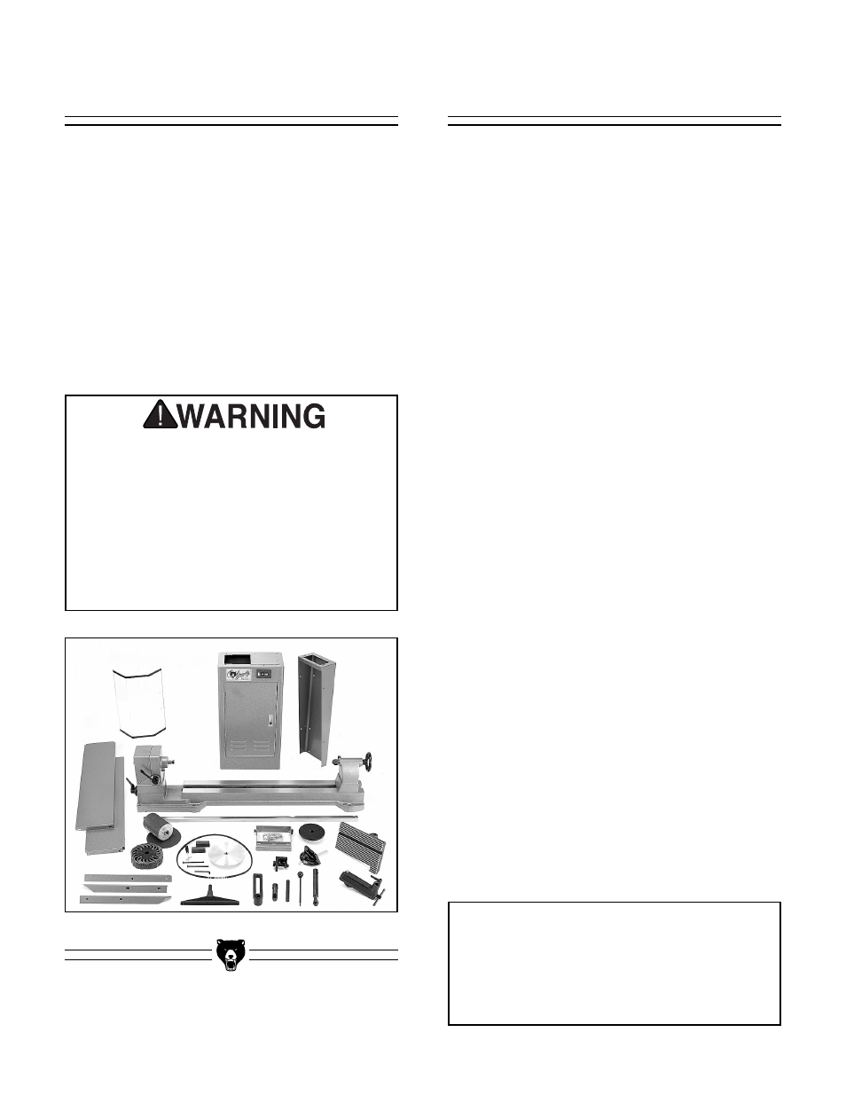 Unpacking, Piece inventory, Notice | Grizzly Heavy Duty Wood G1495 User Manual | Page 9 / 28