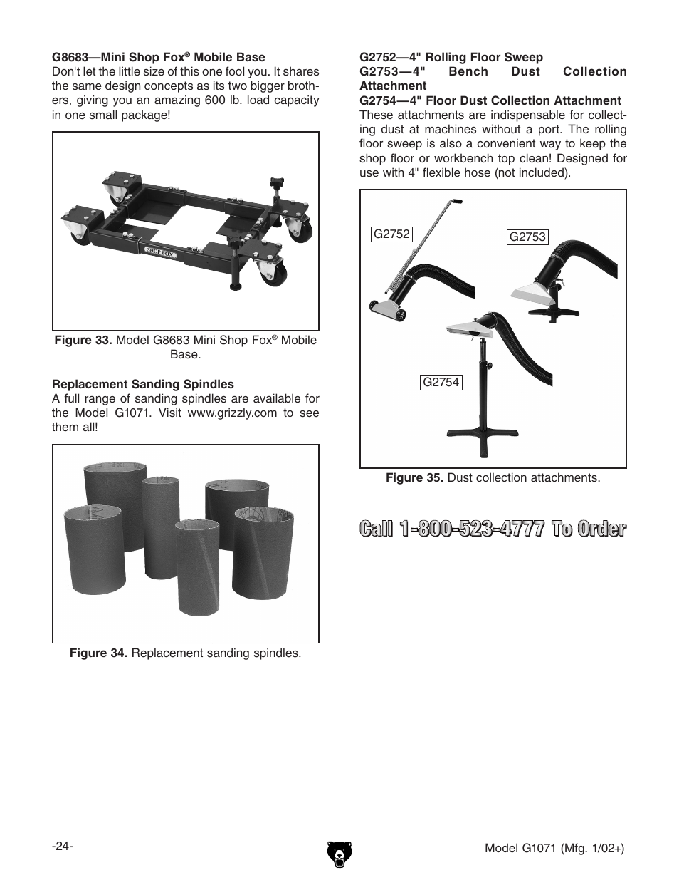 Grizzly G1071 User Manual | Page 26 / 40