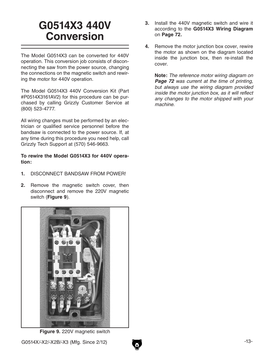 Grizzly Extreme Series Bandsaw G0514X User Manual | Page 15 / 96