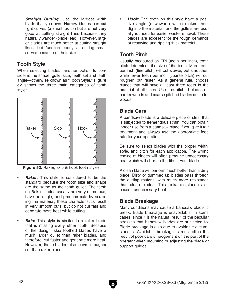 Grizzly Extreme Series Bandsaw G0514X User Manual | Page 50 / 96