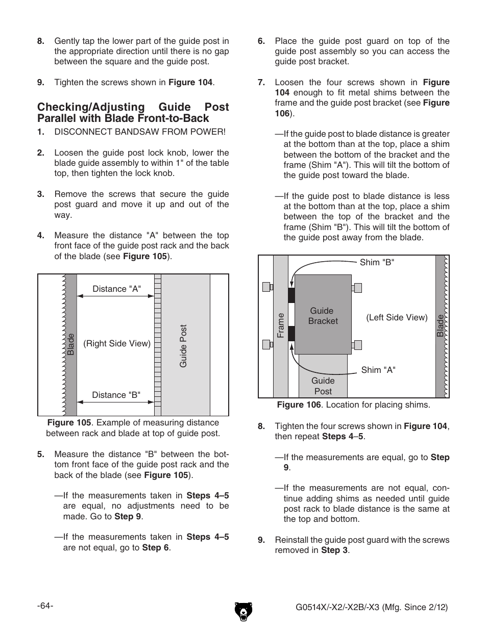 Grizzly Extreme Series Bandsaw G0514X User Manual | Page 66 / 96