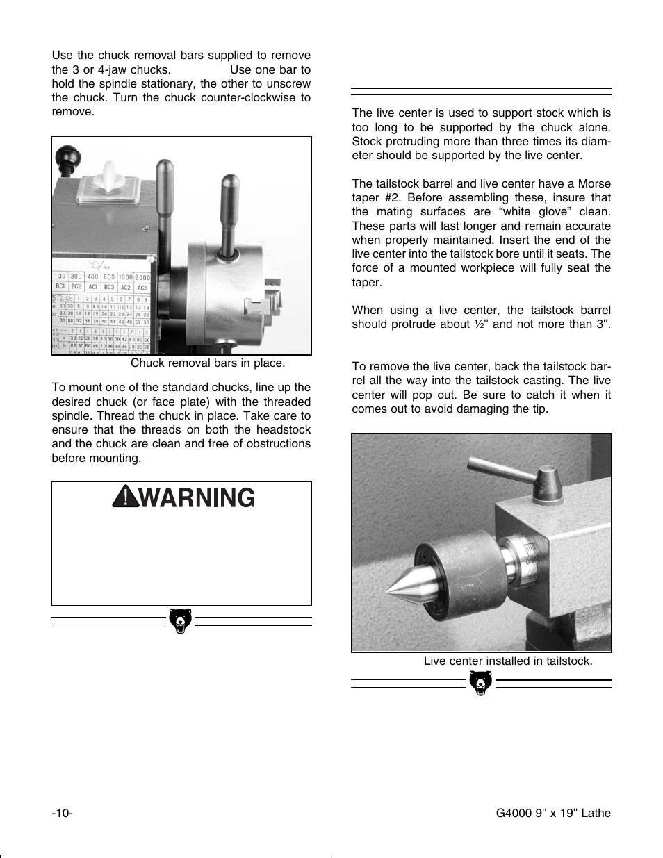 Lliiv ve e c ce en ntte err | Grizzly G4000 User Manual | Page 11 / 57