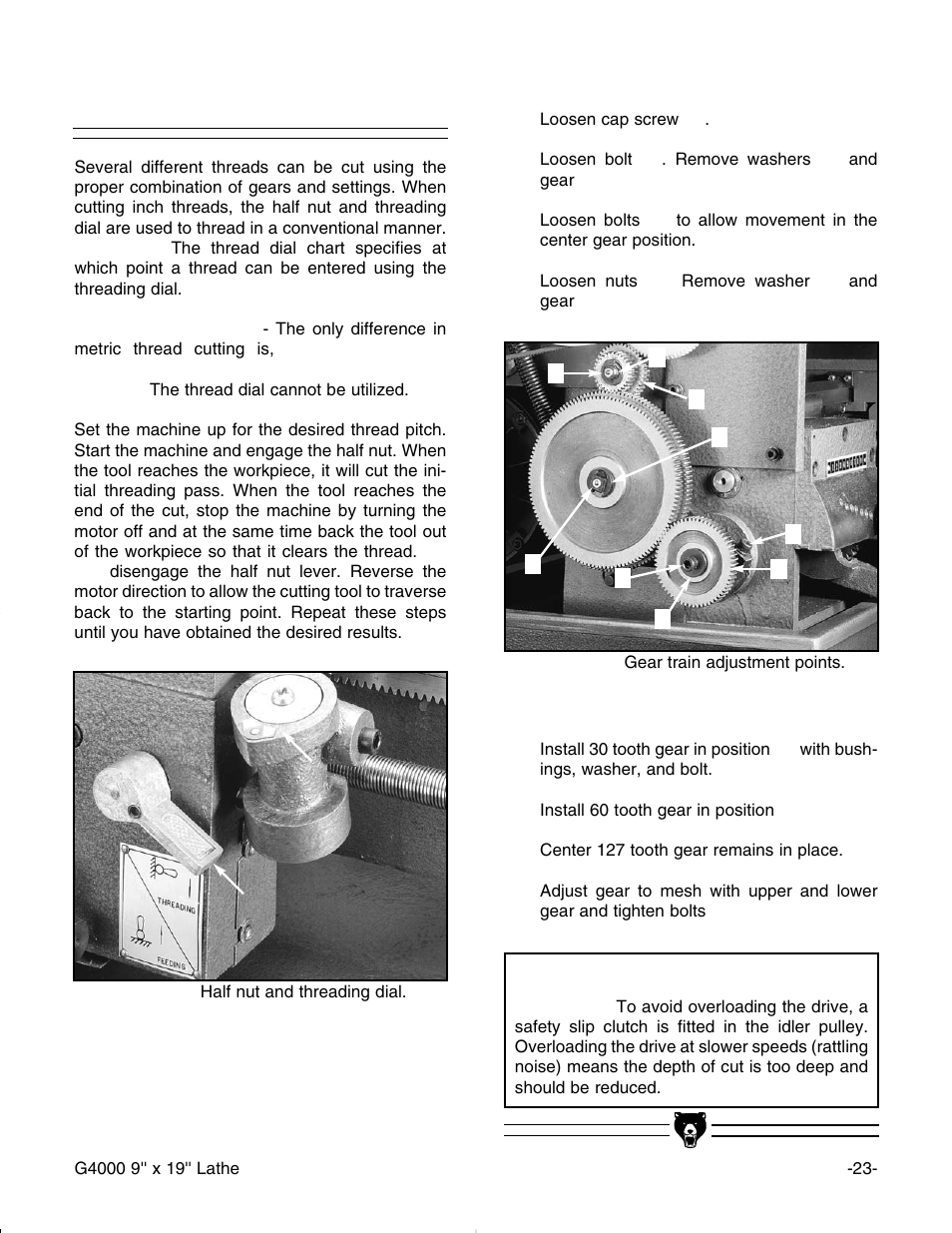 Nno ot tiic ce e | Grizzly G4000 User Manual | Page 24 / 57