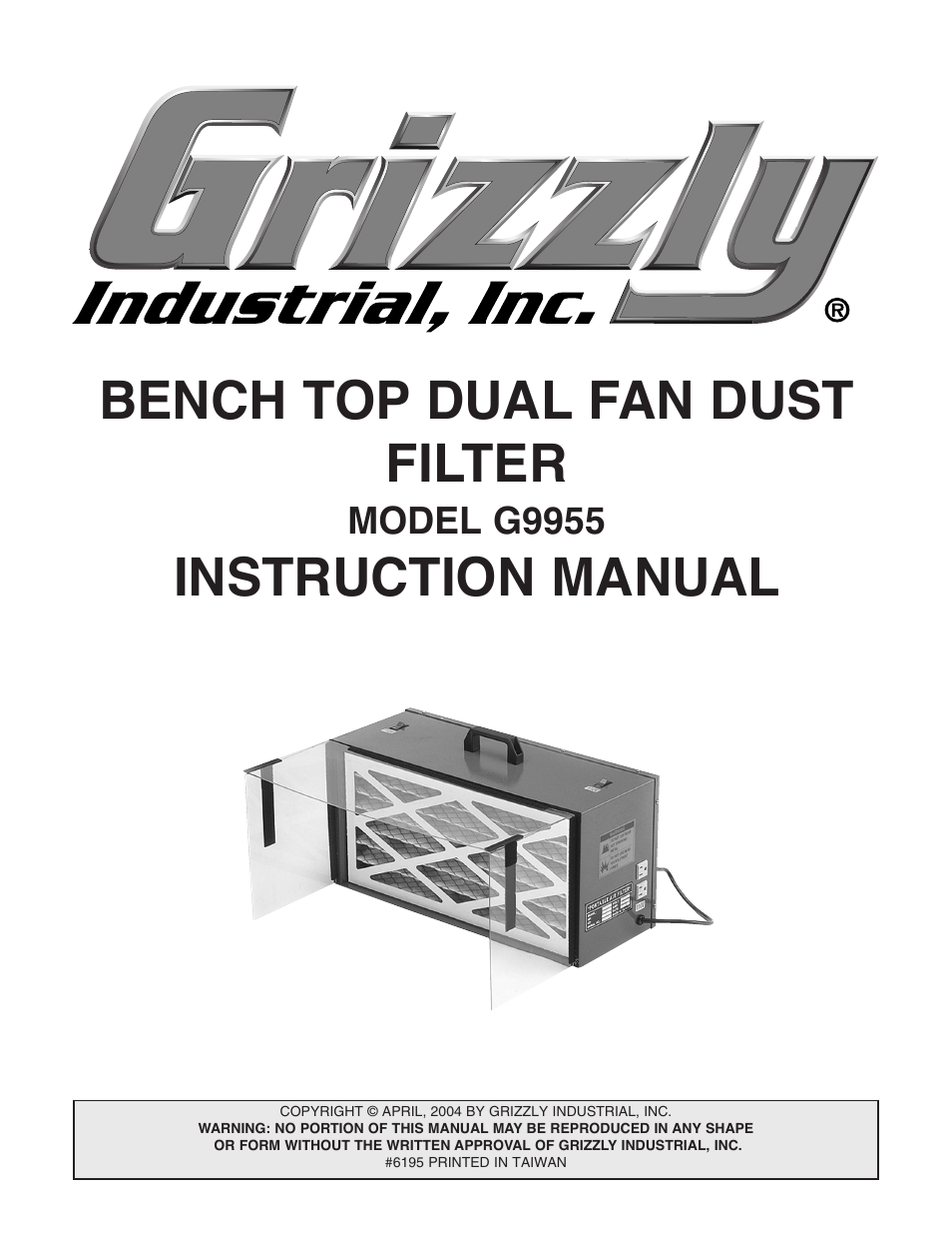 Grizzly G9955 User Manual | 20 pages