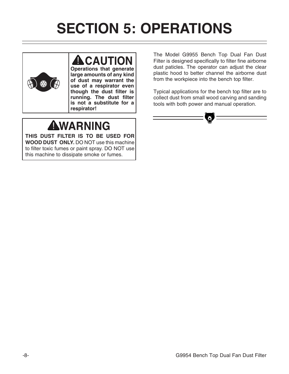 Grizzly G9955 User Manual | Page 10 / 20