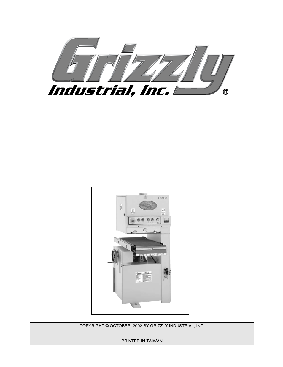 Grizzly G9983 User Manual | 60 pages