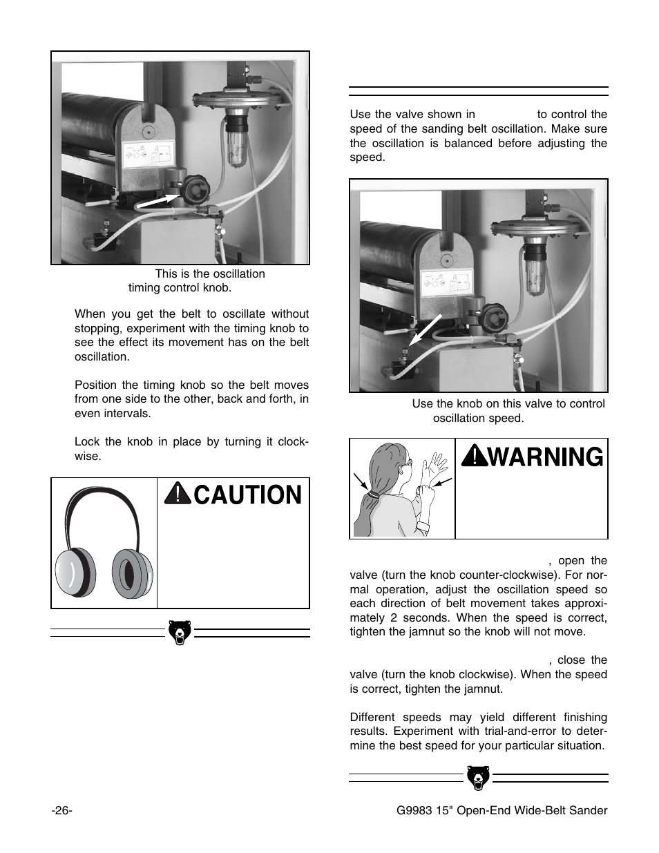 Oscillation speed | Grizzly G9983 User Manual | Page 28 / 60