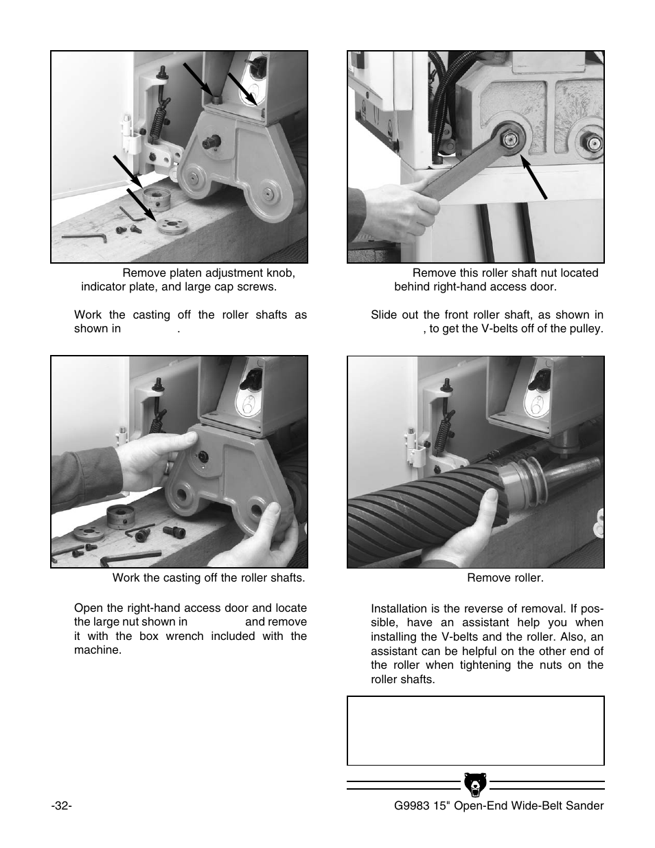 Notice | Grizzly G9983 User Manual | Page 34 / 60