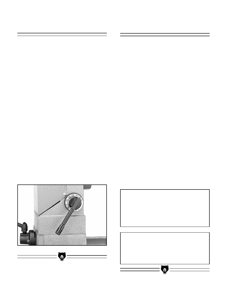 Turning speeds notice, Notice, Speed selector | Grizzly G1495 User Manual | Page 22 / 28