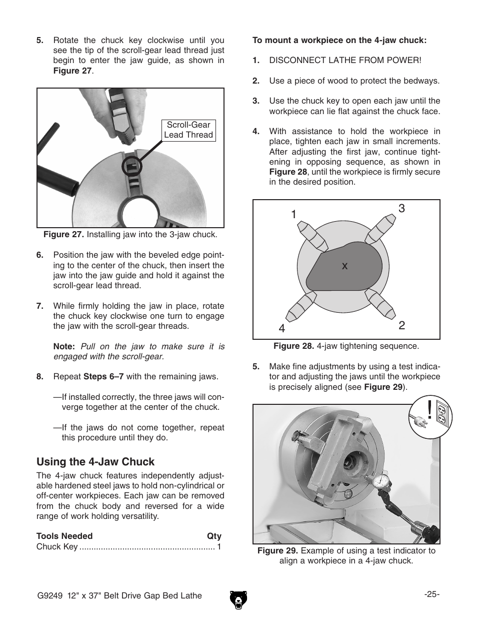 Grizzly G9249 User Manual | Page 27 / 92