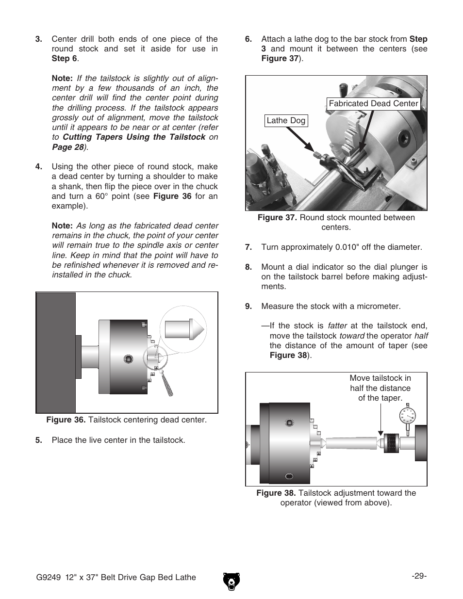 Grizzly G9249 User Manual | Page 31 / 92