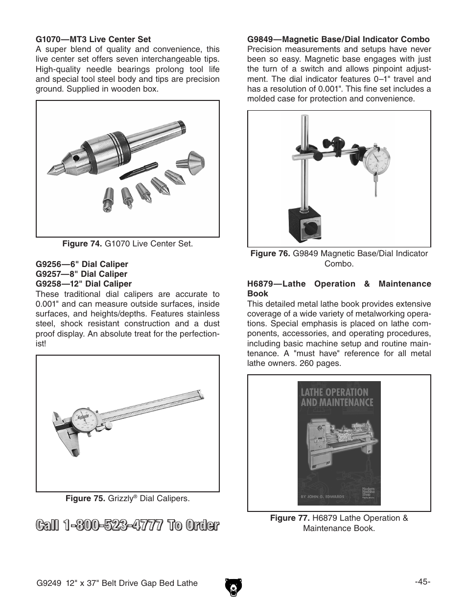 Grizzly G9249 User Manual | Page 47 / 92