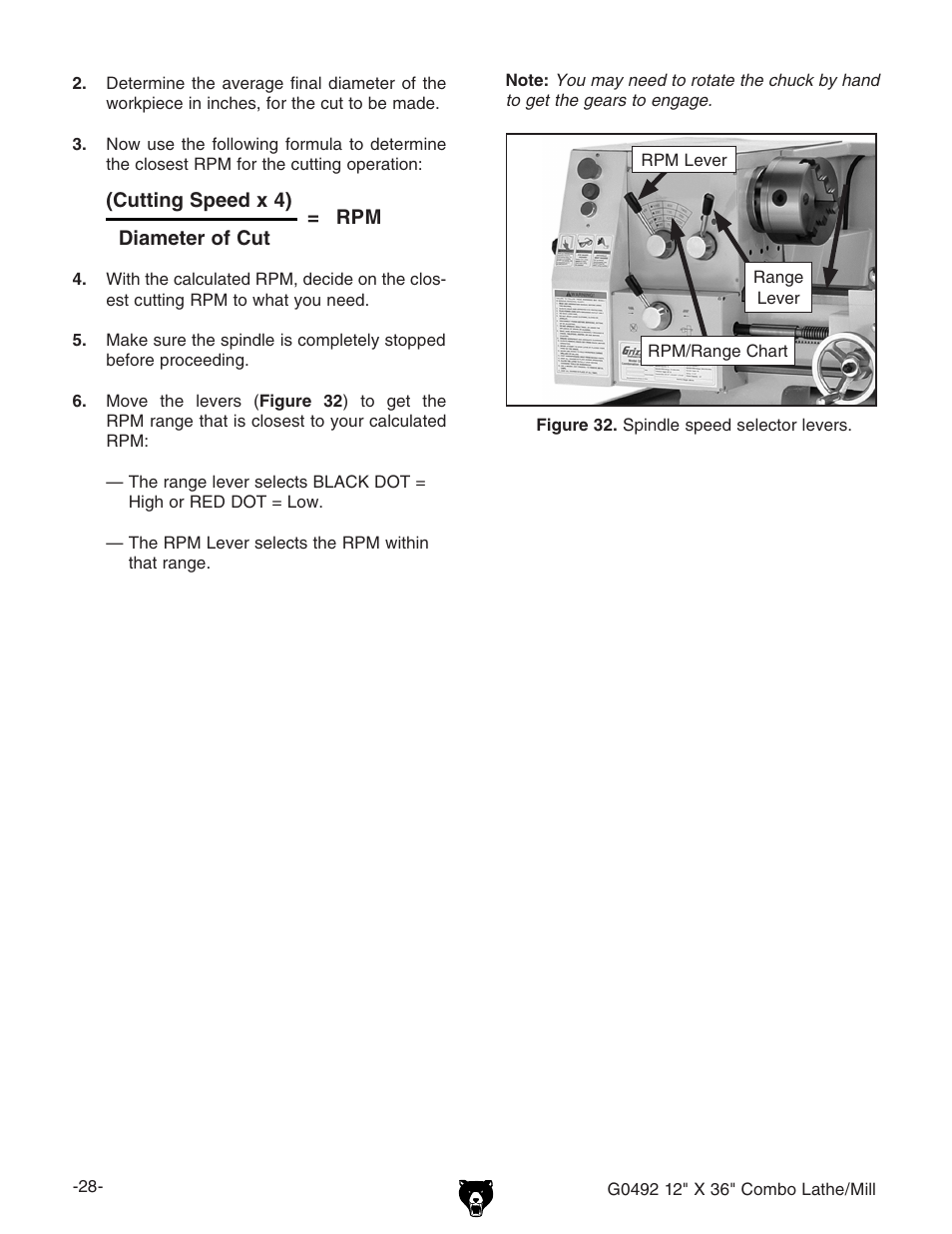 Grizzly G0492 User Manual | Page 30 / 76