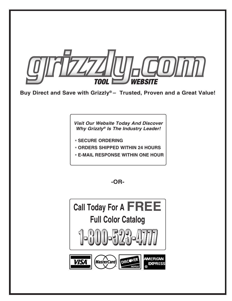 Grizzly G0492 User Manual | Page 76 / 76