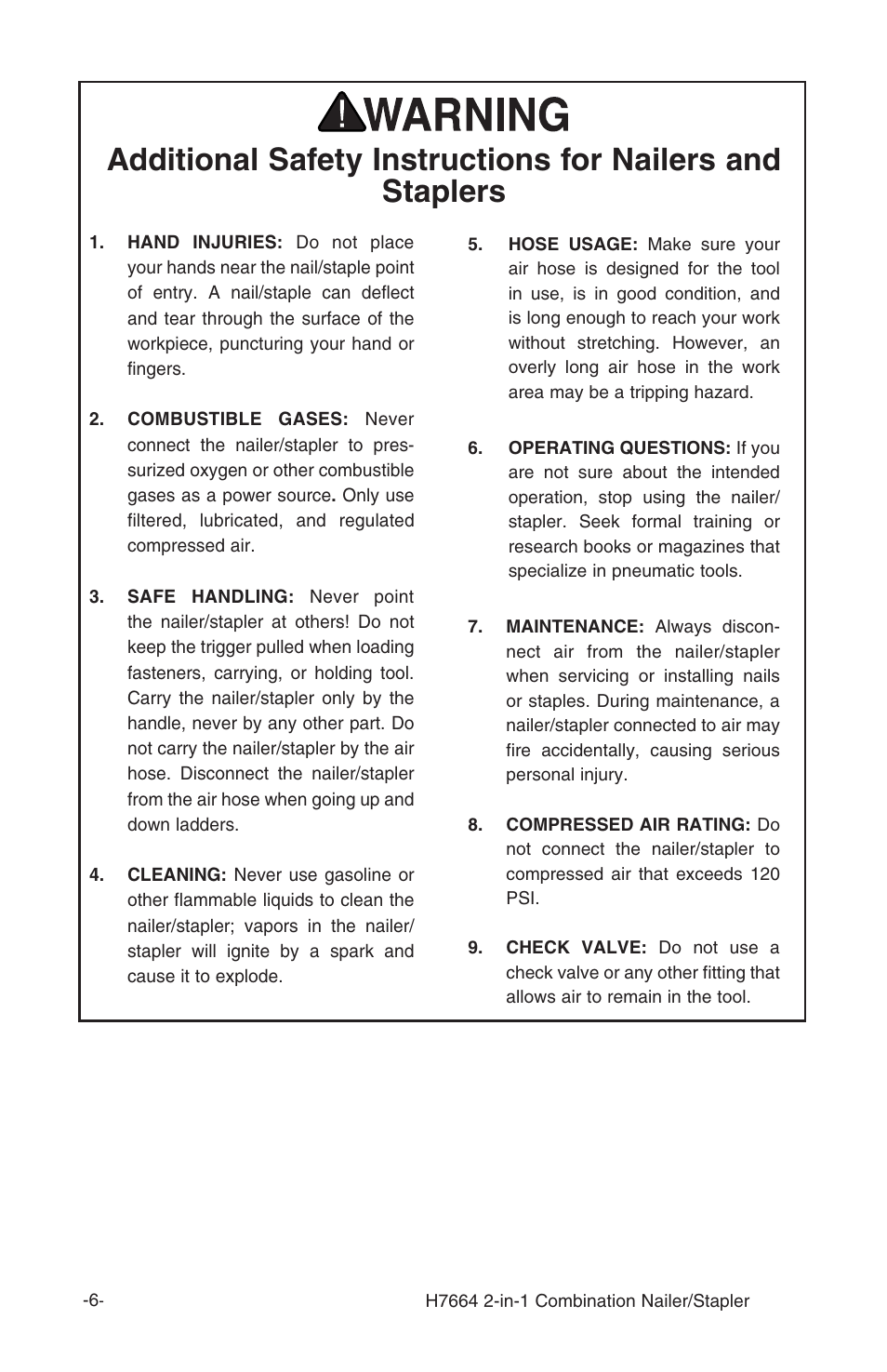 Grizzly H7664 User Manual | Page 6 / 24