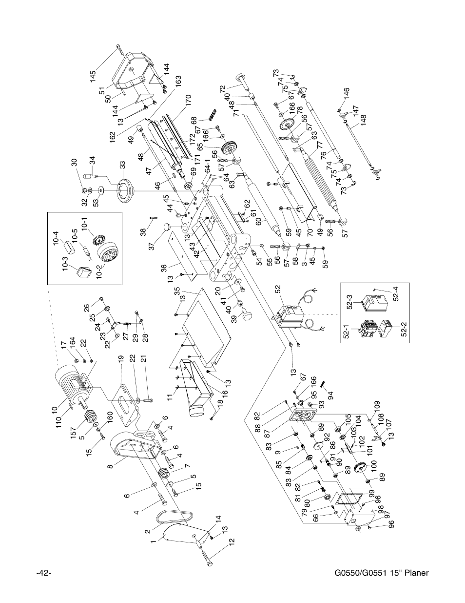 Grizzly G0550/G0551 User Manual | Page 44 / 56