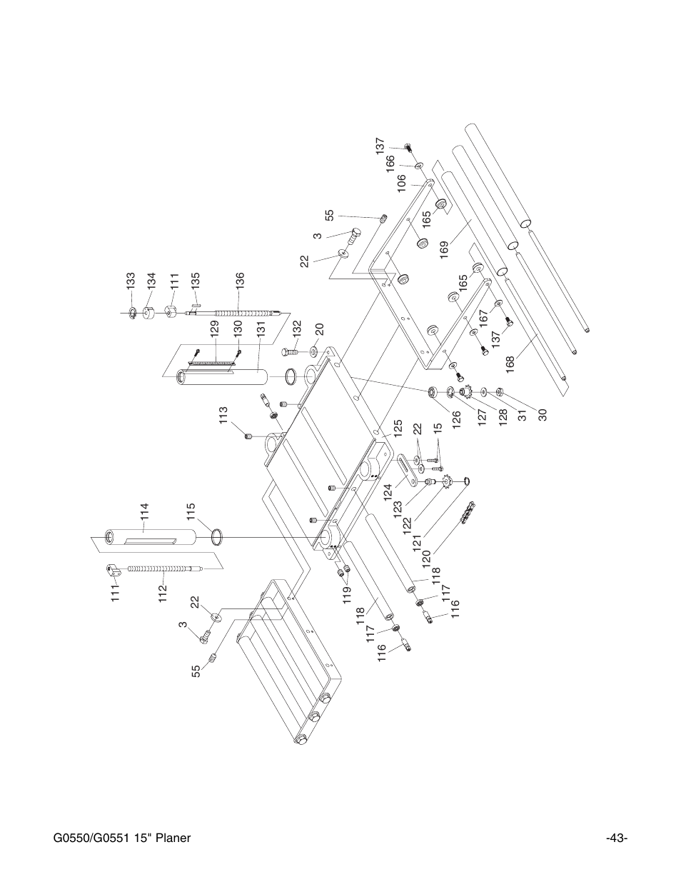 Grizzly G0550/G0551 User Manual | Page 45 / 56