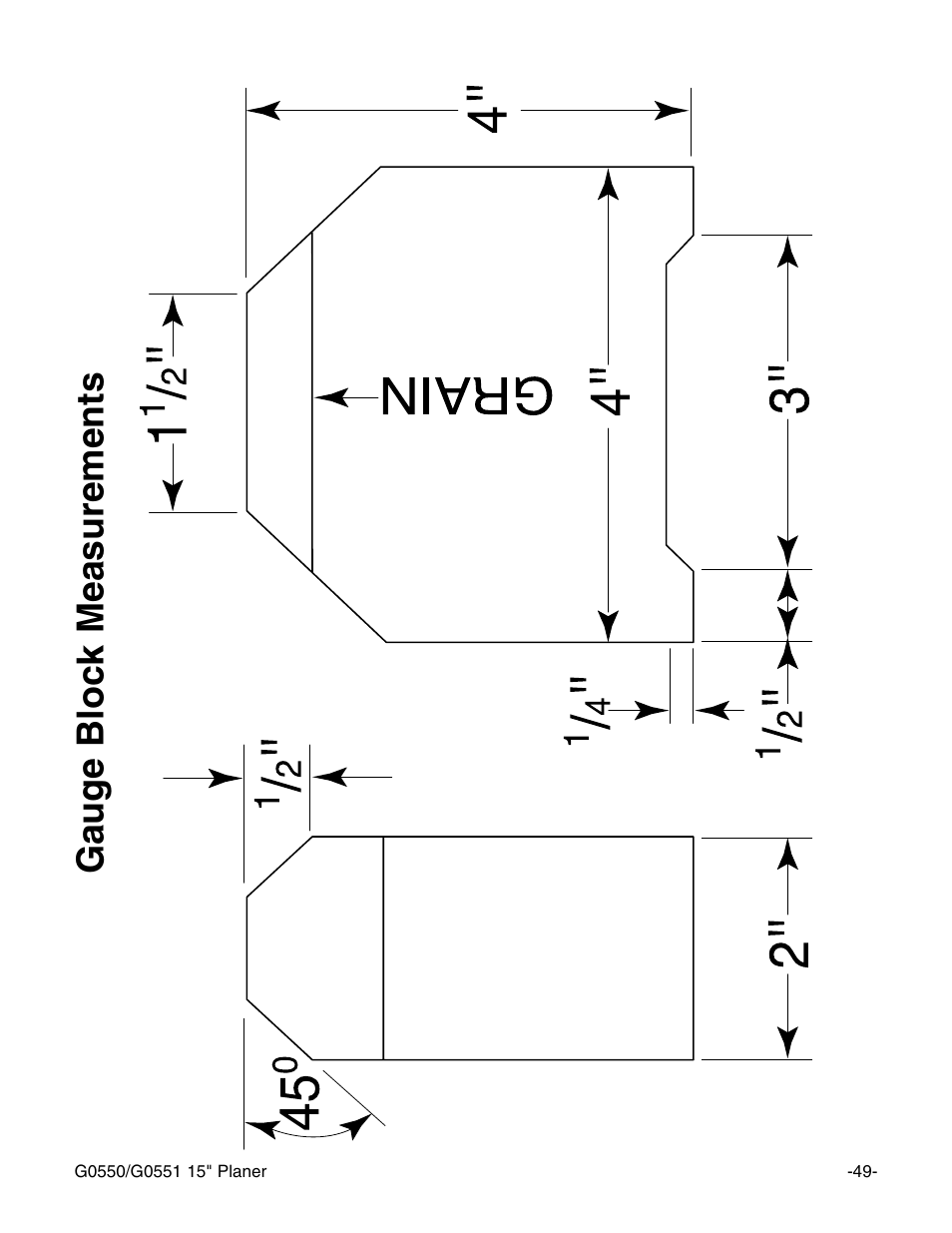 Gauge block measurements | Grizzly G0550/G0551 User Manual | Page 51 / 56