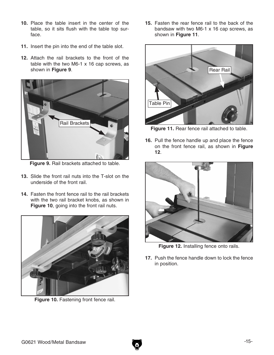 Grizzly G0621 User Manual | Page 17 / 60