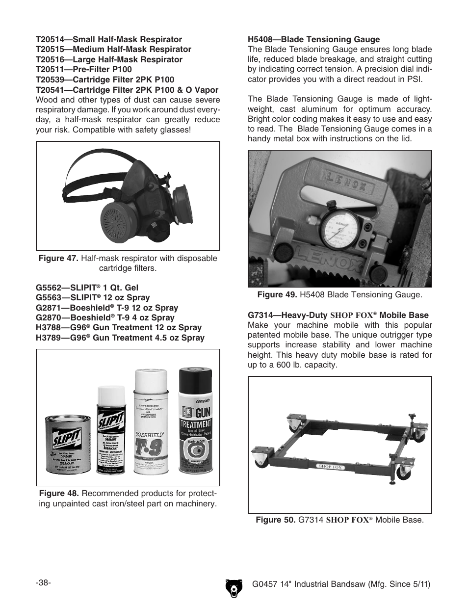 Grizzly G0457 User Manual | Page 40 / 64