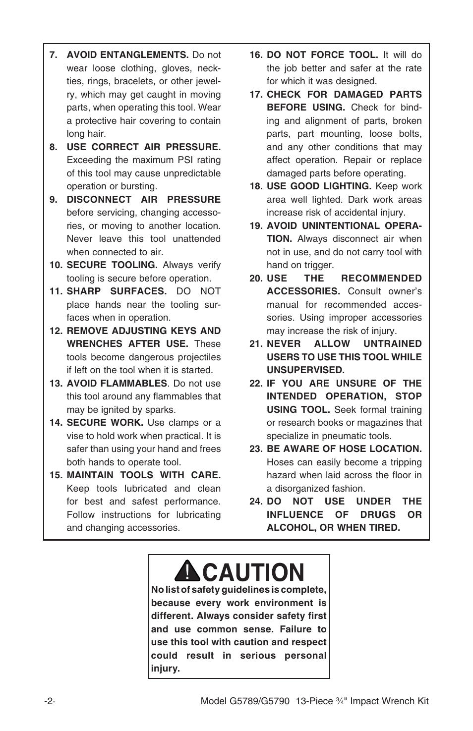 Grizzly G5790 User Manual | Page 3 / 8