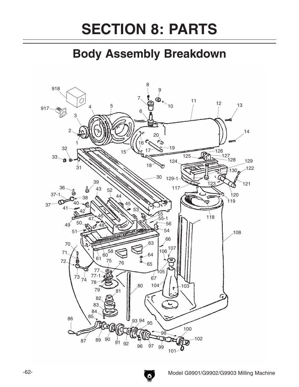Grizzly Milling Machine G9902 User Manual | 16 pages