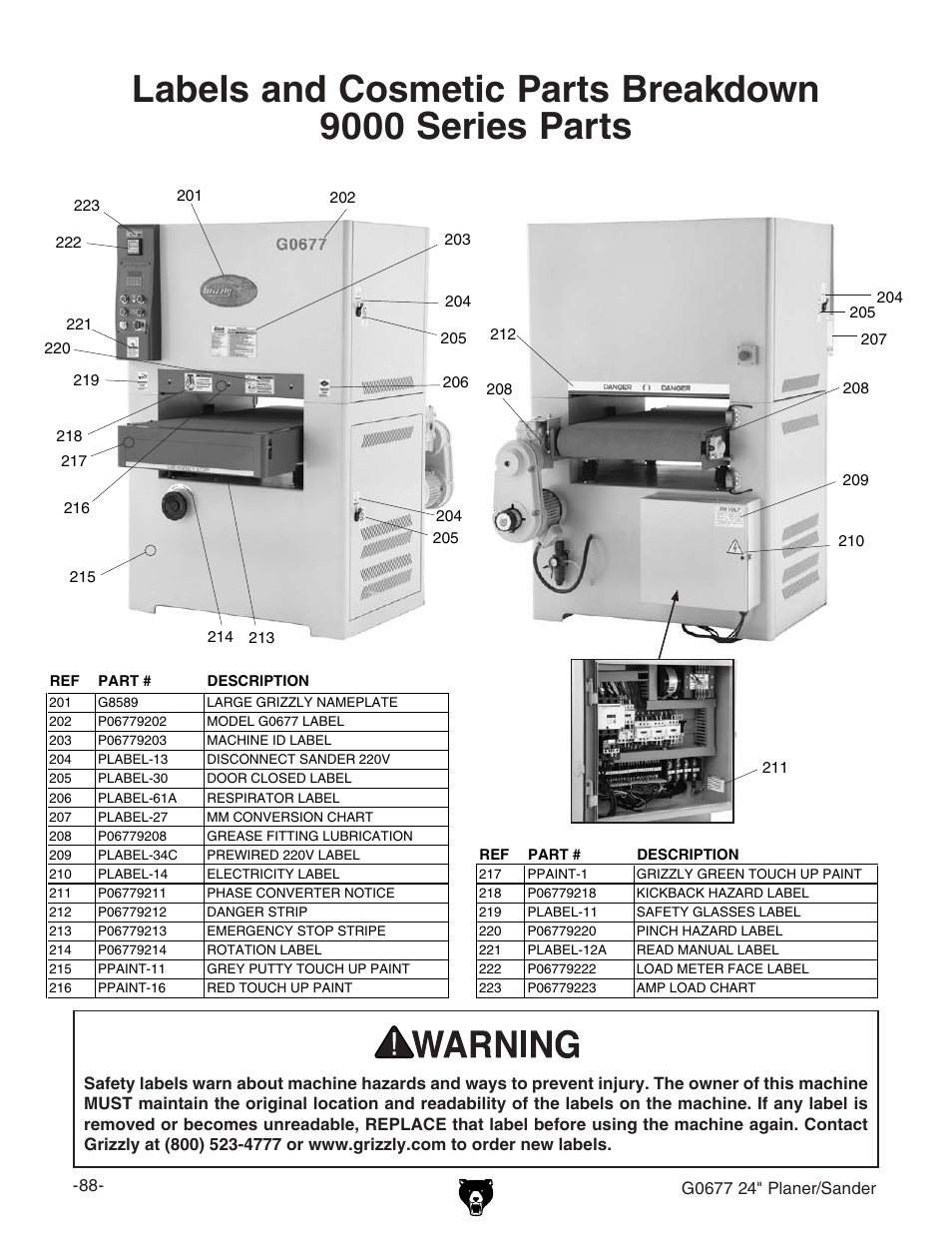 Grizzly G0677 User Manual | Page 18 / 18
