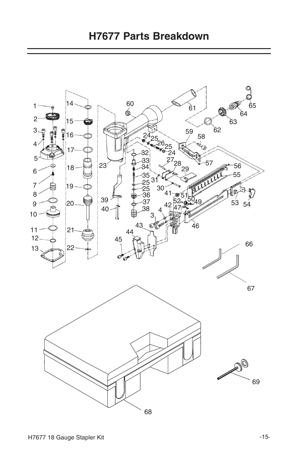 H7677 parts breakdown | Grizzly H7677 User Manual | Page 15 / 20