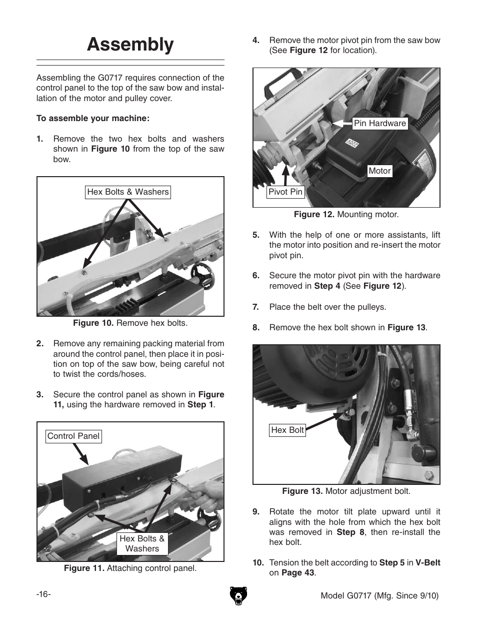 Assembly | Grizzly G0717 User Manual | Page 18 / 60