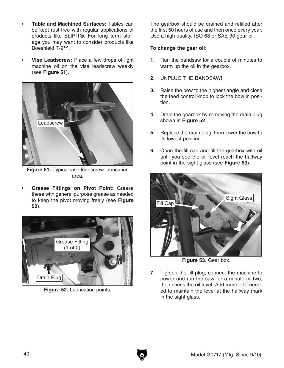 Grizzly G0717 User Manual | Page 42 / 60