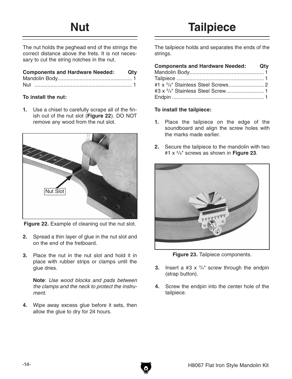 Tailpiece | Grizzly H8067 User Manual | Page 16 / 28