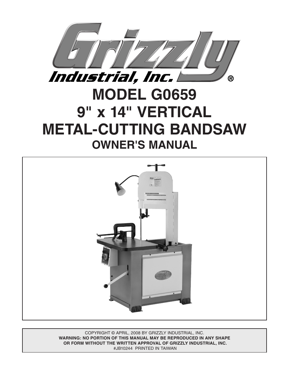 Grizzly G0659 User Manual | 60 pages