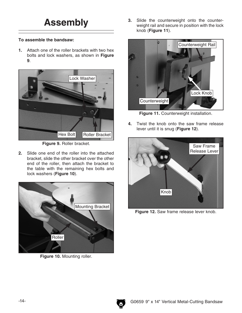 Assembly | Grizzly G0659 User Manual | Page 16 / 60