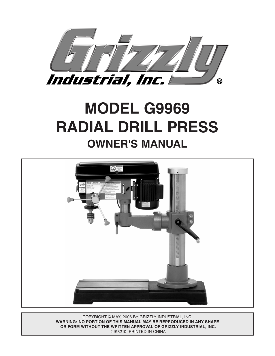 Grizzly G9969 User Manual | 44 pages