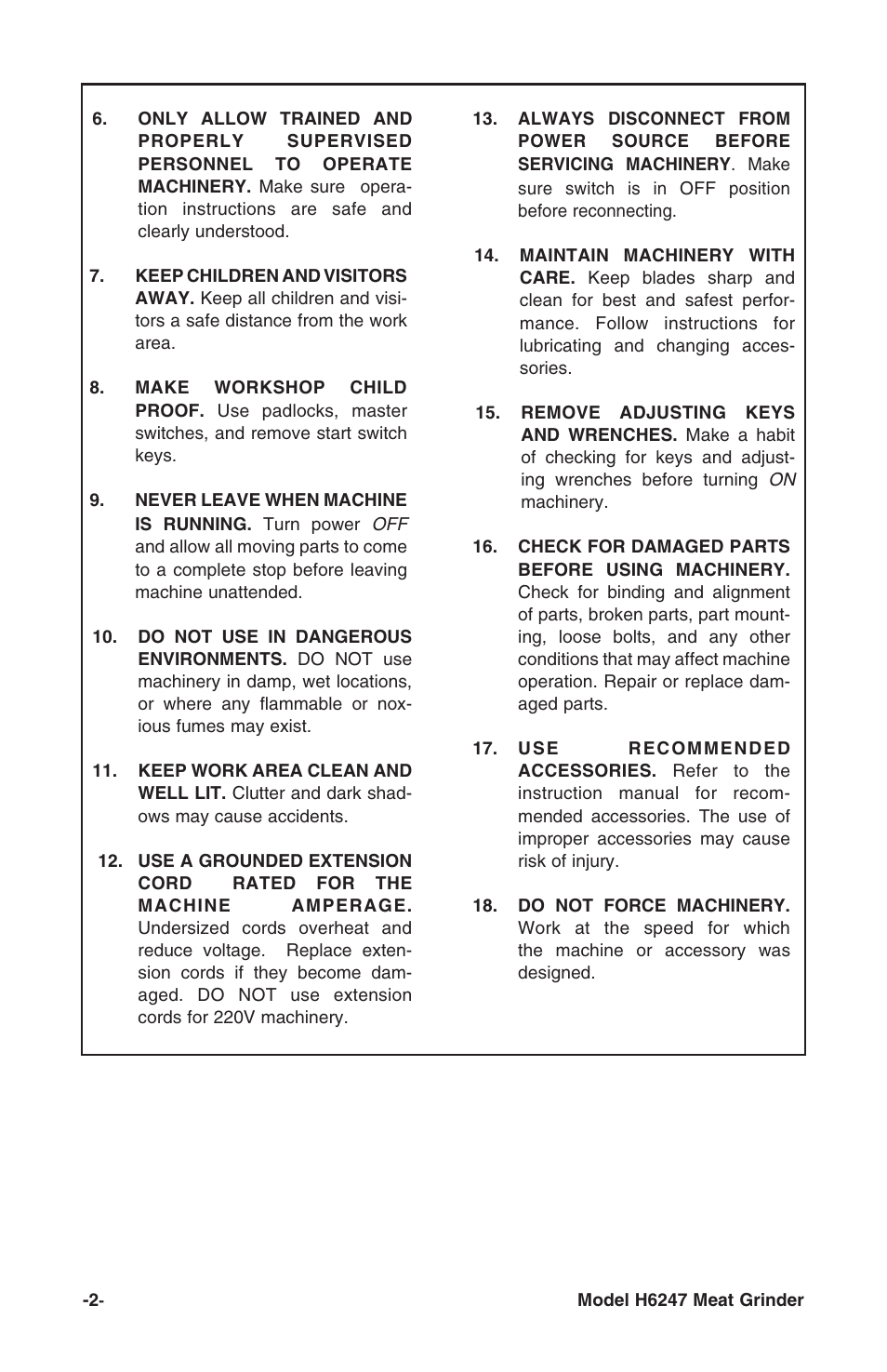 Grizzly H6247 User Manual | Page 4 / 16