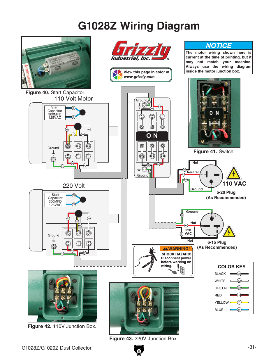 G1028z wiring diagram | Grizzly G1028Z/G1029Z User Manual | Page 33 / 40