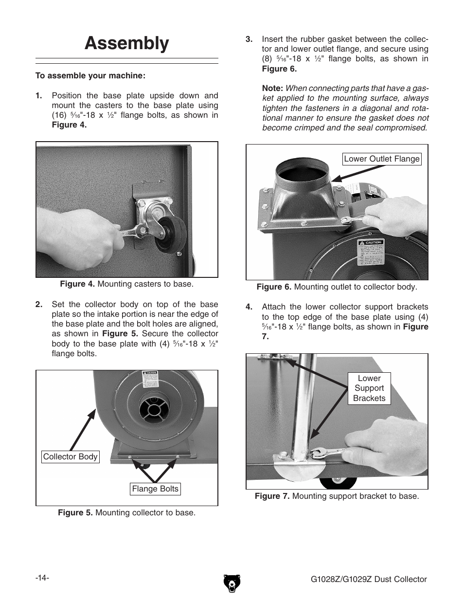 Assembly | Grizzly G1029Z User Manual | Page 16 / 40