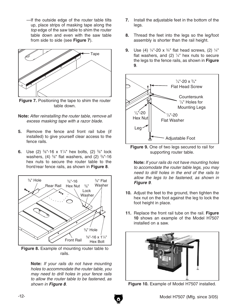 Grizzly H7507 User Manual | Page 14 / 32