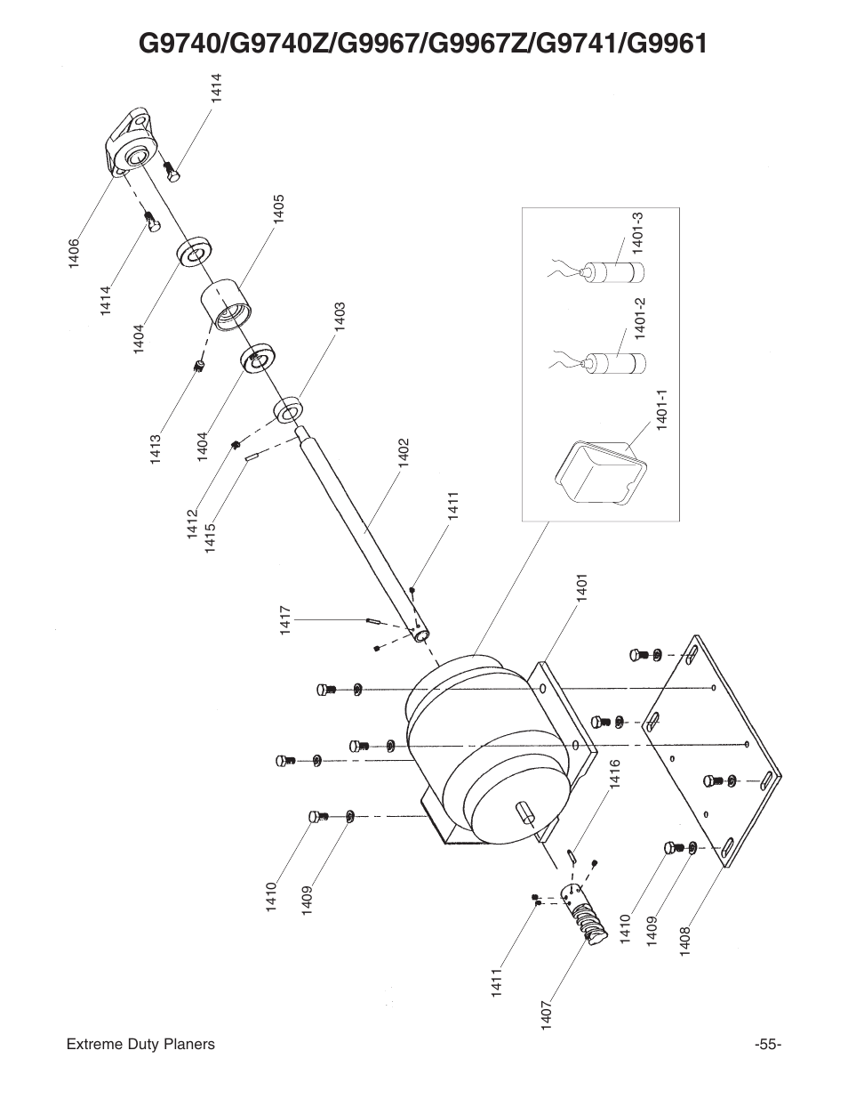 Grizzly G9961 User Manual | Page 57 / 76