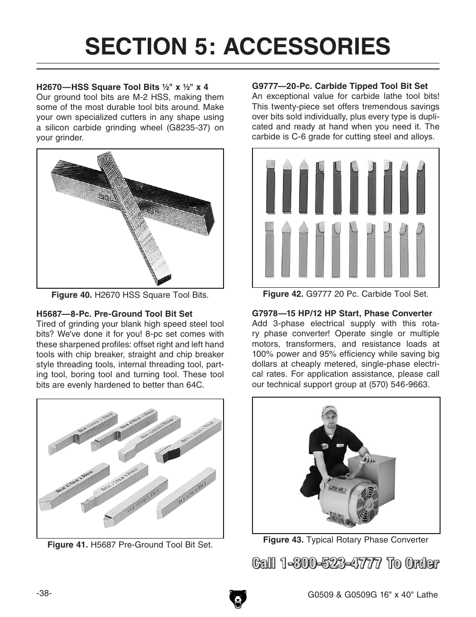 Grizzly G0509 User Manual | Page 40 / 92