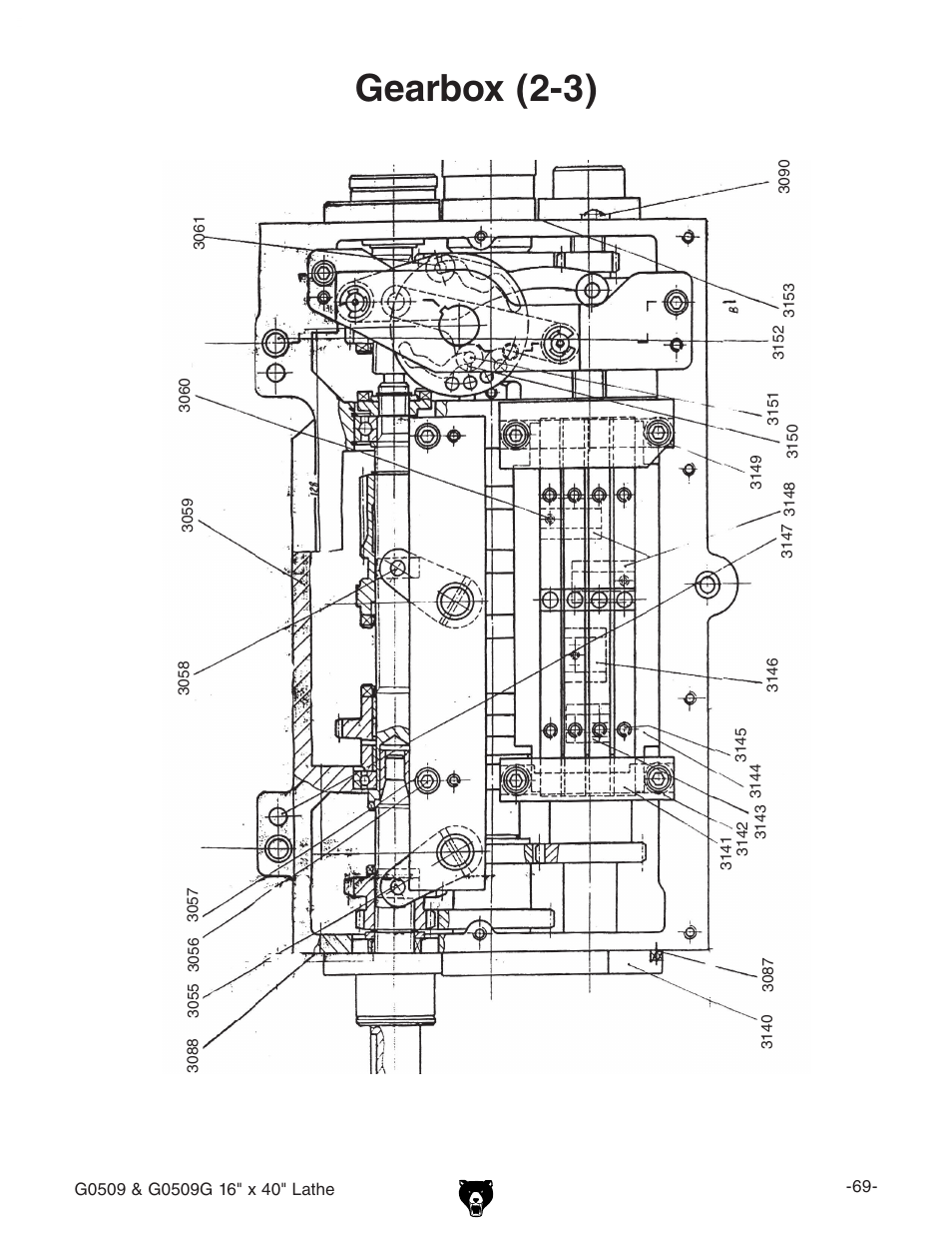 Gearbox (2-3) | Grizzly G0509 User Manual | Page 71 / 92