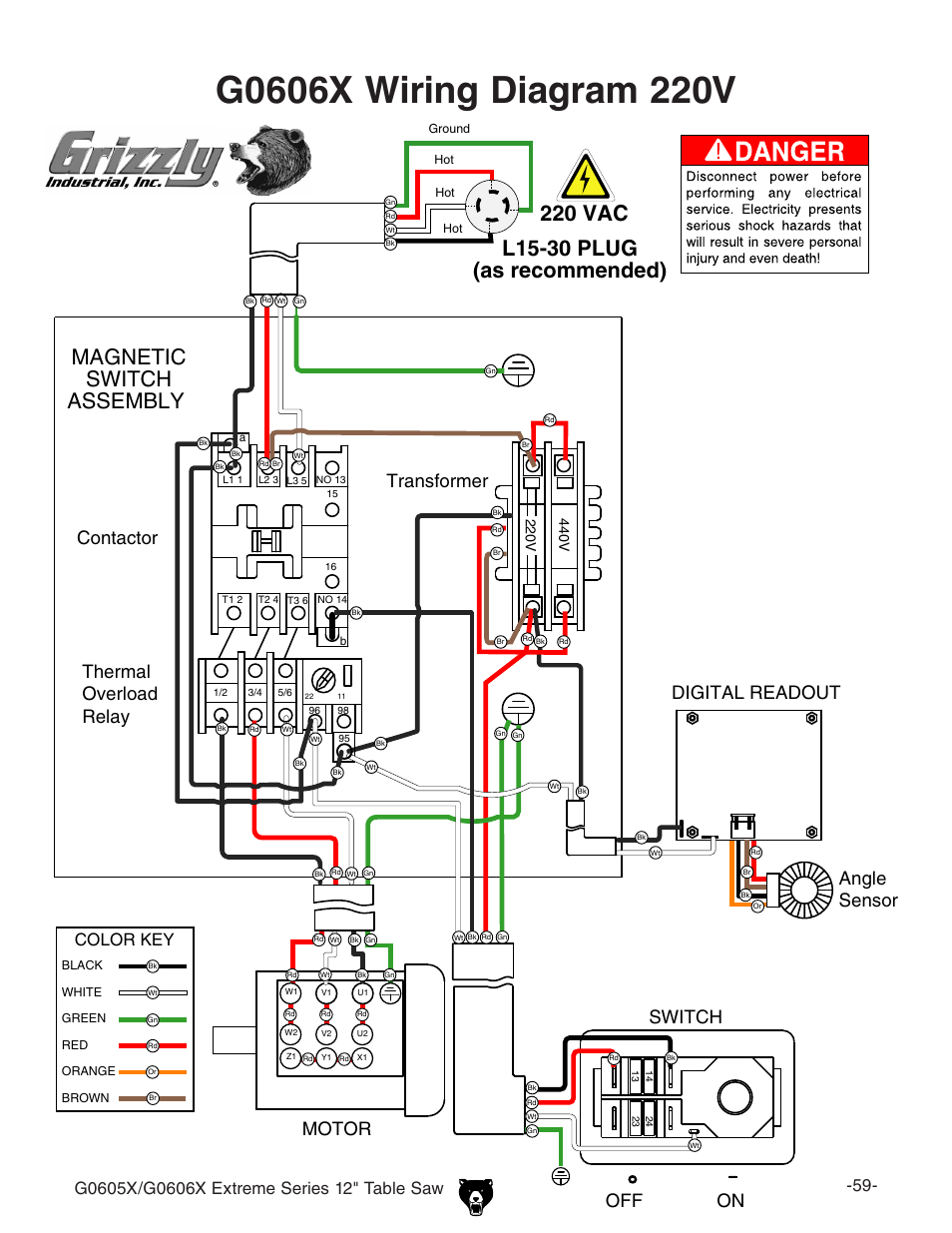 Grizzly G0605X/G0606X User Manual | Page 61 / 76