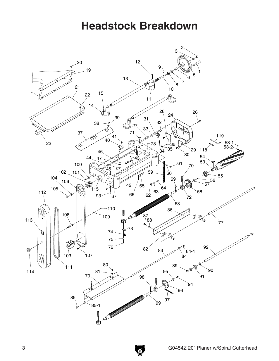 Grizzly G0454Z User Manual | 8 pages