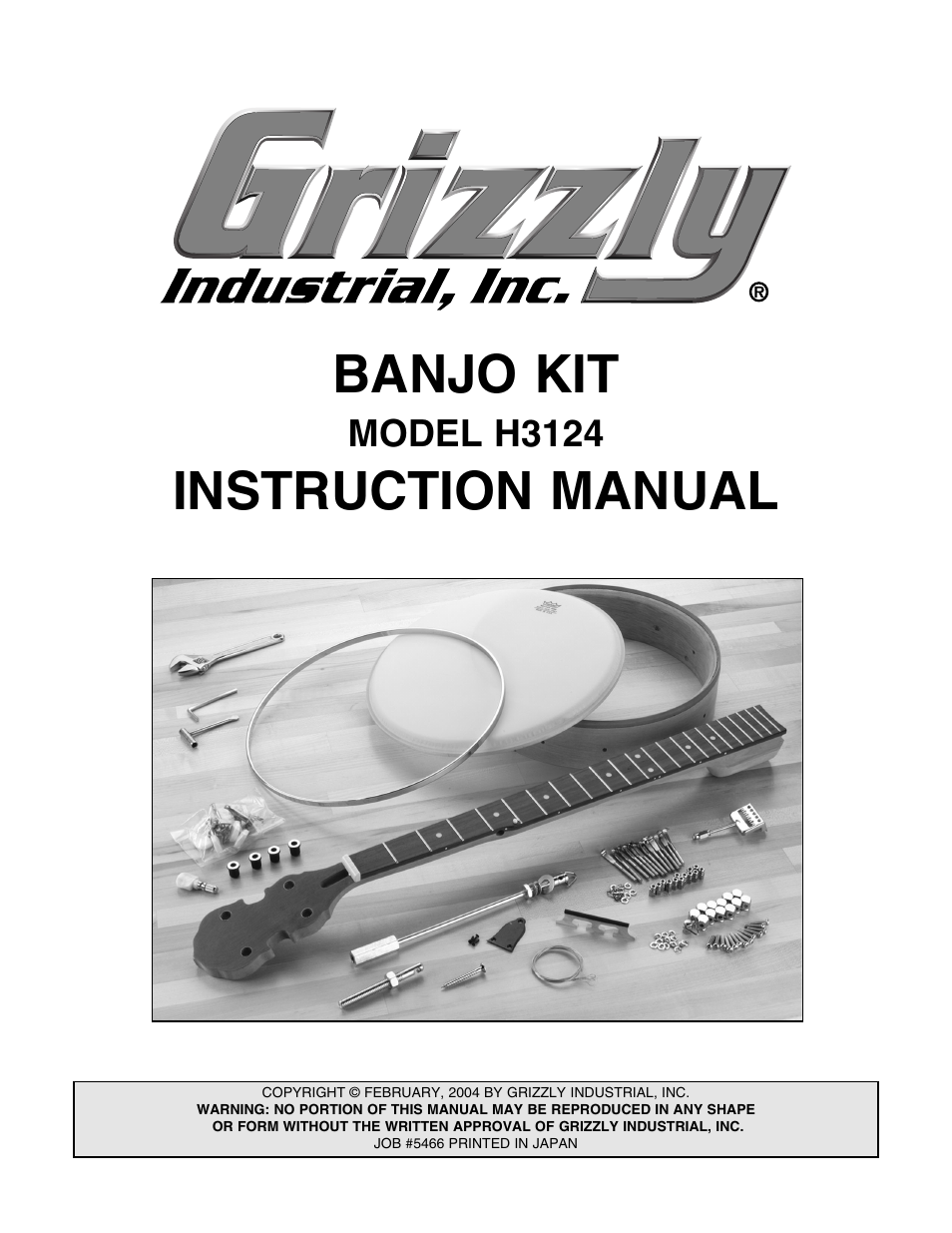 Grizzly H3124 User Manual | 24 pages