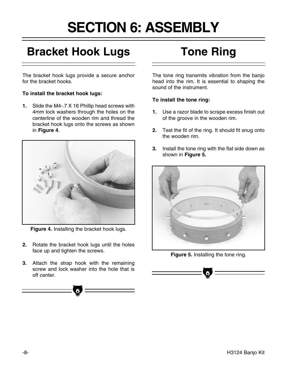 Tone ring bracket hook lugs | Grizzly H3124 User Manual | Page 10 / 24