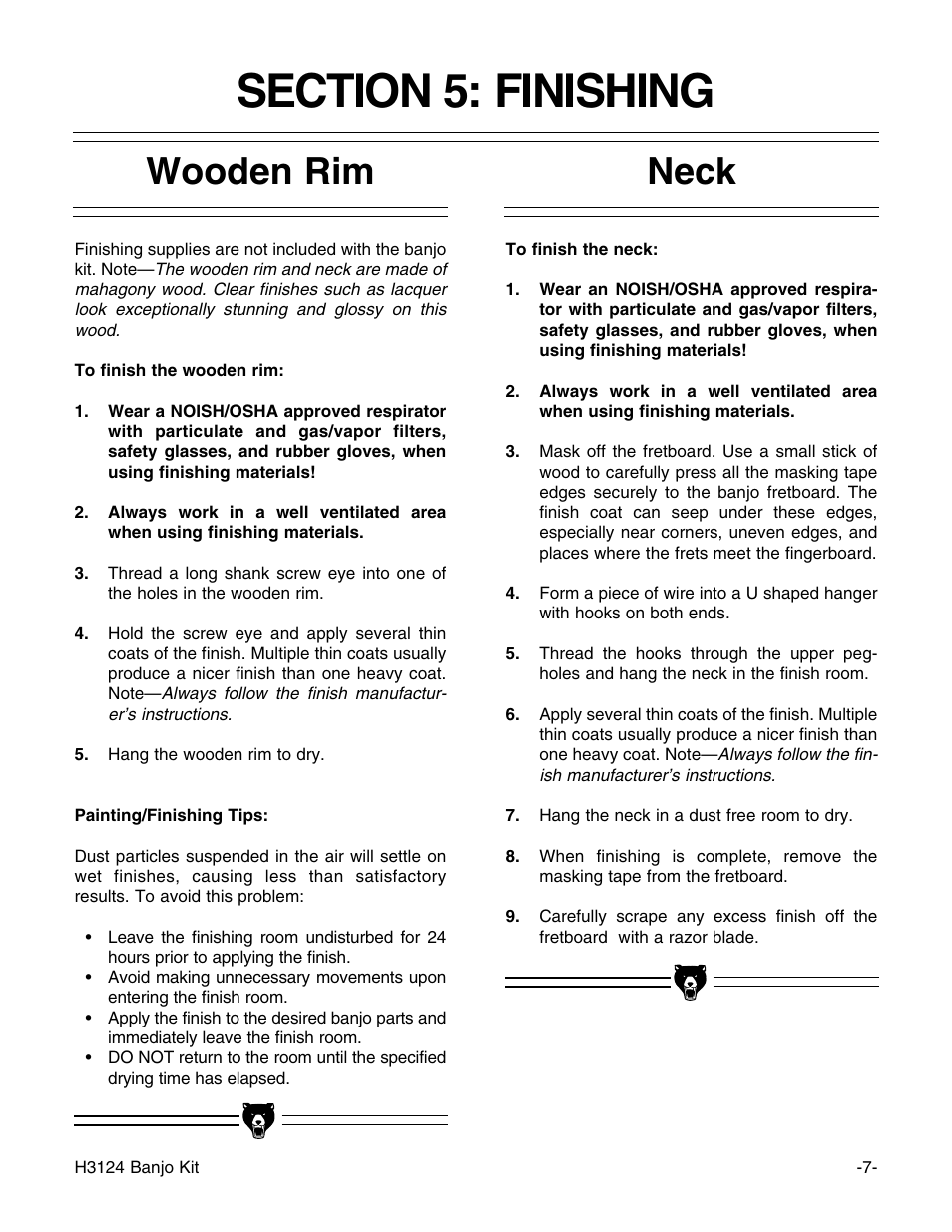 Neck wooden rim | Grizzly H3124 User Manual | Page 9 / 24