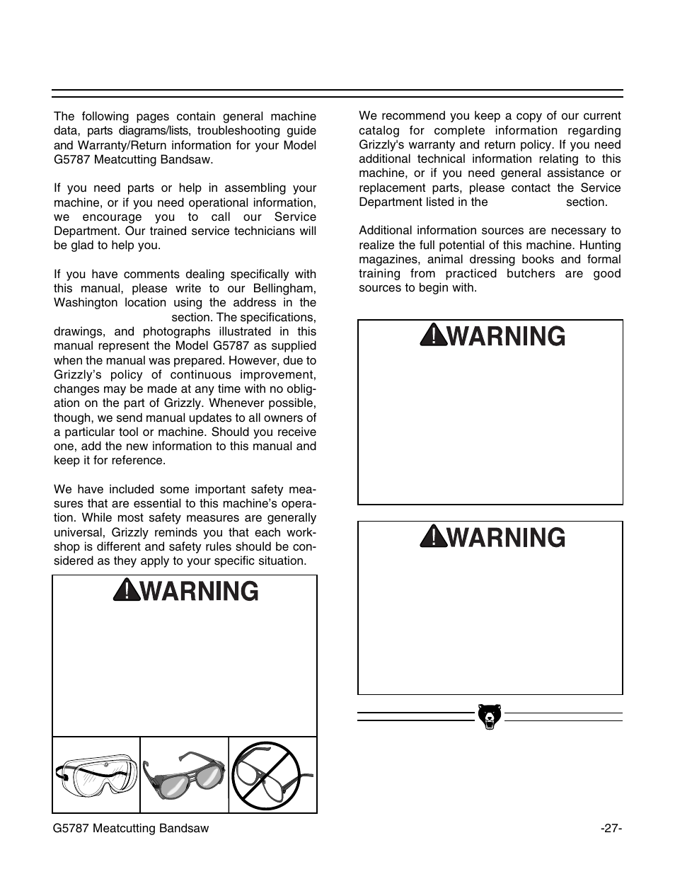 Grizzly G5787 User Manual | Page 28 / 37