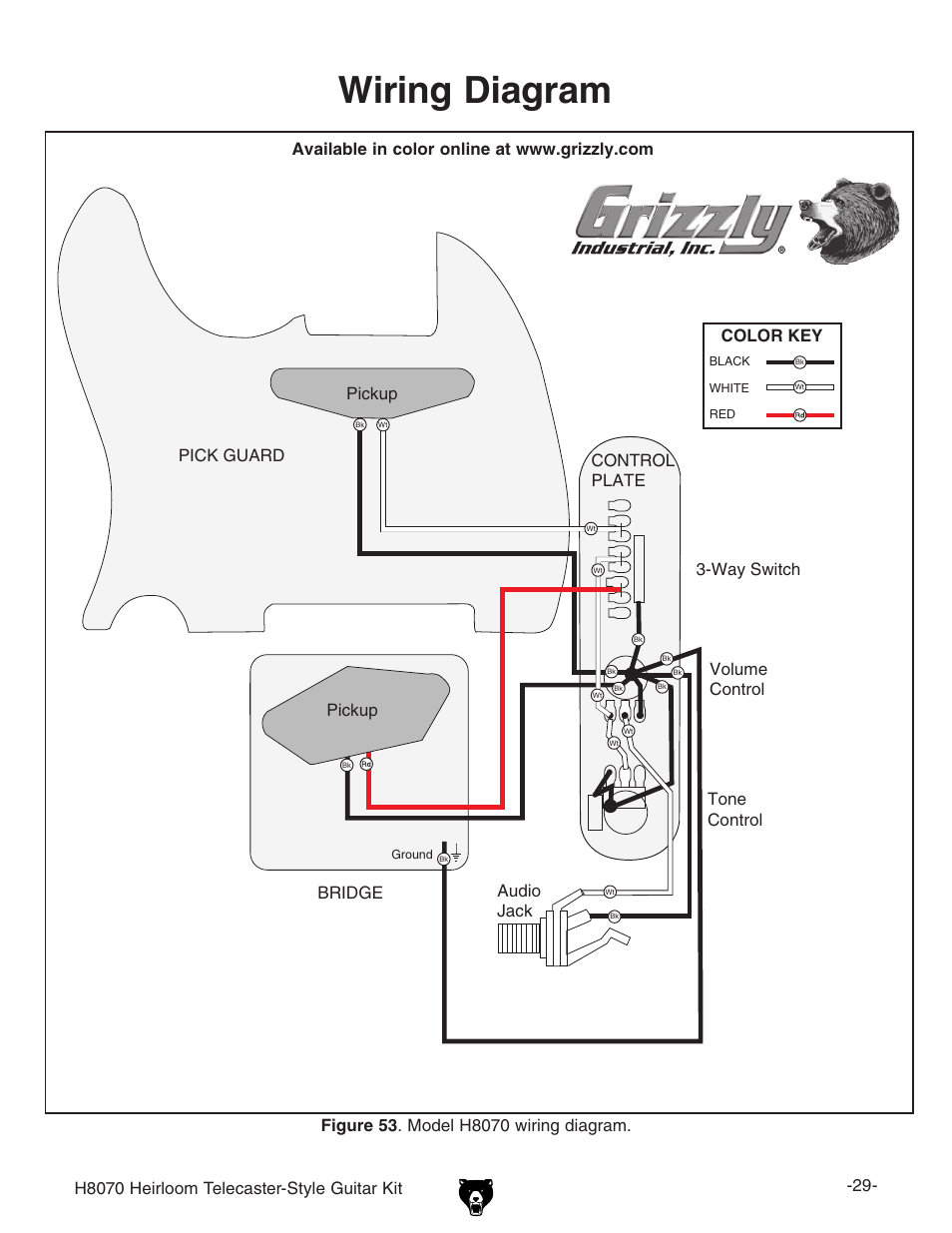 Wiring diagram | Grizzly H8070 User Manual | Page 31 / 36
