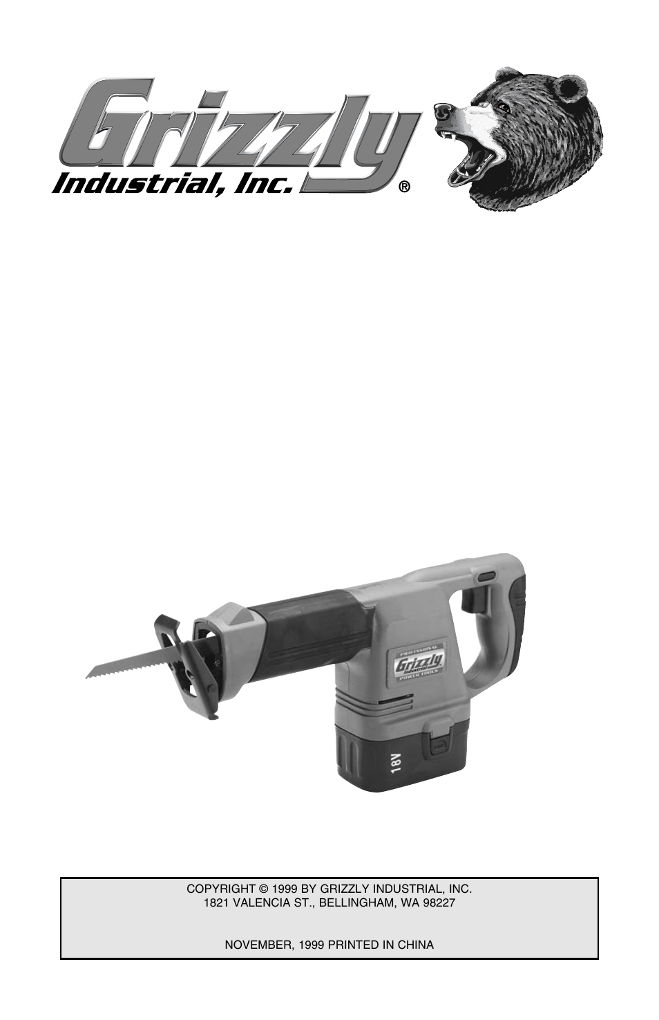 Grizzly G8599 User Manual | 13 pages