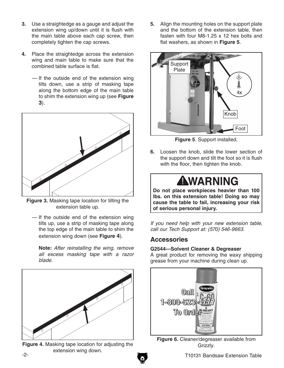 Accessories | Grizzly T10131 User Manual | Page 2 / 4